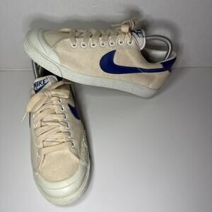 Vintage Nike Shoes Mens Size 7.5 White Blue Waffle Canvas Made In Korea 70s 80s